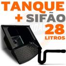 Tanque plastico preto 28l + sifao Tanque plastico preto 28l + sifao