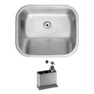 Tanque Tramontina Hera 50x40 34 L em Inox Acetinado + Organizador de Pia Grátis