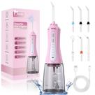 Tanque Water Dental Flosser Mocel 350ml, 5 modos e 6 pontas, rosa