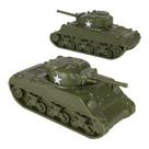 Tanques de brinquedo BMC CTS WW2 Sherman 15 cm verde oliva, 2 peças Tanques de brinquedo BMC CTS WW2 Sherman 15 cm verde oliva, 2 peças