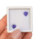 Tanzanita Azul Coração Pera Par 2,68ct