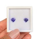 Tanzanita Azul Coração Pera Par 2,78ct