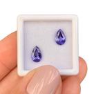 Tanzanita Azul Gota Par 1,86ct