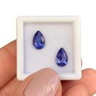 Tanzanita Azul Gota Par 2,22ct