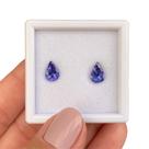 Tanzanita Azul Gota Par 2,42ct
