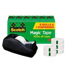 Tape Scotch Magic 6 rolos com dispensador 3/4 polegadas x 1000 polegadas