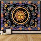 Tapeçaria Accnicc Sol e Lua Psicodélica Floral 150x110cm Tapeçaria Accnicc Sol e Lua Psicodélica Floral 150x110cm