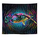 Tapeçaria Animais fluorescentes UV Tartarugas marinhas 150x150cm