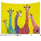 Tapeçaria Animal Giraffe Wall Microfabric 150x100cm Decoração de quarto Tapeçaria Animal Giraffe Wall Microfabric 150x100cm Decoração de quarto