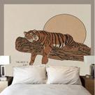 Tapeçaria Animal Tiger Microfabric Fiber 200x150cm para quarto