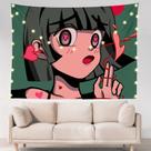 Tapeçaria Anime Heart Eye Girl Cute Aesthetic 100x150cm