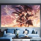 Tapeçaria Azurs Lanes Anime Manga Design 85x150cm Poliéster