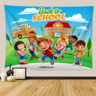 Tapeçaria Back to School Wall Aesthetic 150x130cm, microtecido