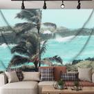 Tapeçaria Beach Coqueiro, parede de 100x70cm, microtecido, fibra Tapeçaria Beach Coqueiro, parede de 100x70cm, microtecido, fibra