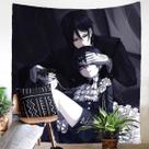 Tapeçaria Black Butlers Anime Manga Design 113x150cm Poliéster
