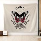 Tapeçaria Butterfly Moon Wall 150x130cm de fibra de microtecido