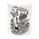 Tapeçaria Butterfly Mushroom Wall Room 150x130cm Microfabric