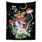 Tapeçaria Butterfly Mushroom Wall Room 150x130cm Microfabric