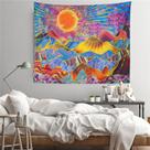 Tapeçaria colorida abstrata Rock Mountain Sunrise Sun 150x100cm Tapeçaria colorida abstrata Rock Mountain Sunrise Sun 150x100cm