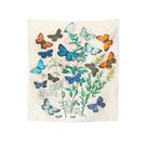 Tapeçaria colorida, parede de folhas de borboleta, 150x100cm, microtecido
