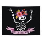 Tapeçaria Day Of The Dead Wall 150x130cm de fibra de microtecido