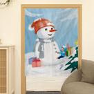 Tapeçaria de Natal, boneco de neve, microtecido 200x90cm Tapeçaria de Natal, boneco de neve, microtecido 200x90cm