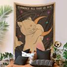 Tapeçaria de parede Abrace All That Is You Tarot Cat 150x130cm