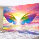 Tapeçaria de parede Angel Wings Pintura estética 280x150cm Tapeçaria de parede Angel Wings Pintura estética 280x150cm