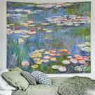 Tapeçaria de parede Avinyl Monet Waterlily Green Floral 150cm x 200cm