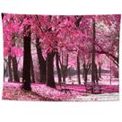 Tapeçaria de parede Cherry Blossom Landscape 150x130cm Microfabric