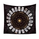 Tapeçaria de parede, doze signos do zodíaco, tarô, 150x130cm, microtecido