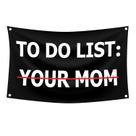 Tapeçaria de parede Estética da lista de tarefas de sua mãe 150x90cm