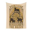 Tapeçaria de parede Fortune Favours The Brave, microtecido 150x130cm