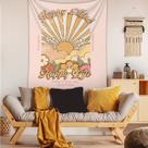 Tapeçaria de parede Happy Mind Happy Life 150x130cm, microtecido
