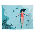 Tapeçaria de parede Mermaids Beauty in Ocean 150x130cm, microtecido Tapeçaria de parede Mermaids Beauty in Ocean 150x130cm, microtecido