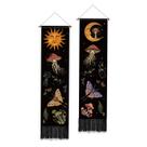 Tapeçaria de parede PLIGREAT Mysterious Art Mushroom Sun Moon