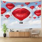 Tapeçaria de parede Red Lips Hot Air Balon 150x100cm poliéster
