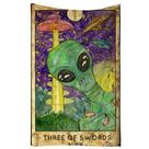 Tapeçaria de parede Three Of Swords Alien Tarot 150x130cm