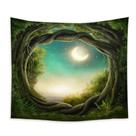Tapeçaria de parede Tree Hole Forest Moon Aesthetic 150x150cm