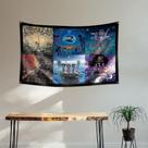 Tapeçaria, decoração de parede, álbum de música, colagem de arte, 100x150cm