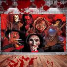 Tapeçaria, decoração de parede, filme de terror, vilões, 100x150cm