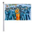Tapeçaria, decoração de parede, tema de justiça artística, 100x150cm