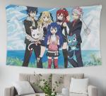 Tapeçaria Fairys Tails Anime Mangá Design 145x100cm Poliéster