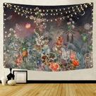 Tapeçaria floral boêmia com luzes 100% poliéster 100x150cm Tapeçaria floral boêmia com luzes 100% poliéster 100x150cm