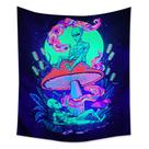 Tapeçaria Fluorescent Magic Mushroom Alien 150x150cm em microtecido Tapeçaria Fluorescent Magic Mushroom Alien 150x150cm em microtecido