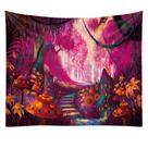 Tapeçaria Fluorescente Blue Light Forest Trail 150x150cm Tapeçaria Fluorescente Blue Light Forest Trail 150x150cm