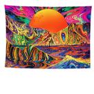 Tapeçaria Fluorescente Mountain Sunset 150x150cm Microfabric Tapeçaria Fluorescente Mountain Sunset 150x150cm Microfabric