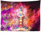 Tapeçaria fluorescente para ioga e beleza, estética de parede 150x130cm