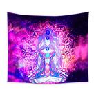 Tapeçaria fluorescente para ioga e beleza, estética de parede 150x150cm