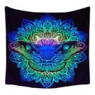 Tapeçaria fluorescente UV, parede de borboleta, 150x150cm, microtecido